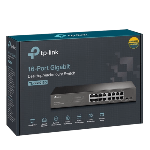 سويتش TP-Link TL-SG1016D بـ 16 منفذ جيجابت إيثرنت - الصورة 2