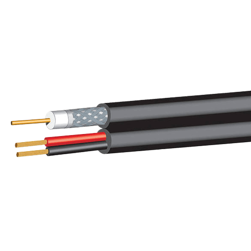 سلك كوكسيال مع الباور (Coaxial Cable + Power)