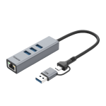 موزع USB الى 3X USB 3.0 + FAST ETHERNET PORT
